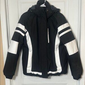 WANTDO WOMEN Black and White SKI JACKET IN SIZE L